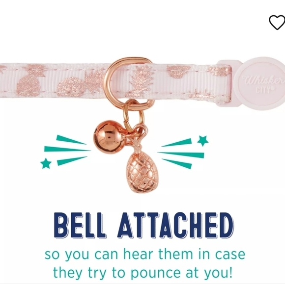 *Free with purchase* Whisker City® Pink Pineapple Adjustable Cat Collar - Picture 4 of 6